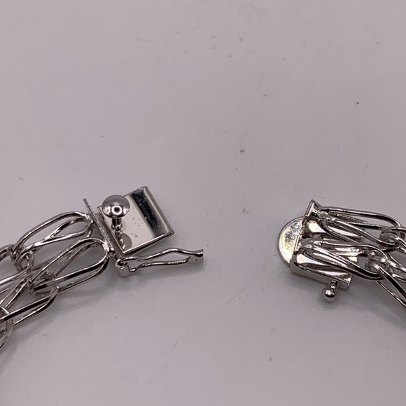 Vintage 1970s sterling silver woven bracelet - Picture 8 of 11